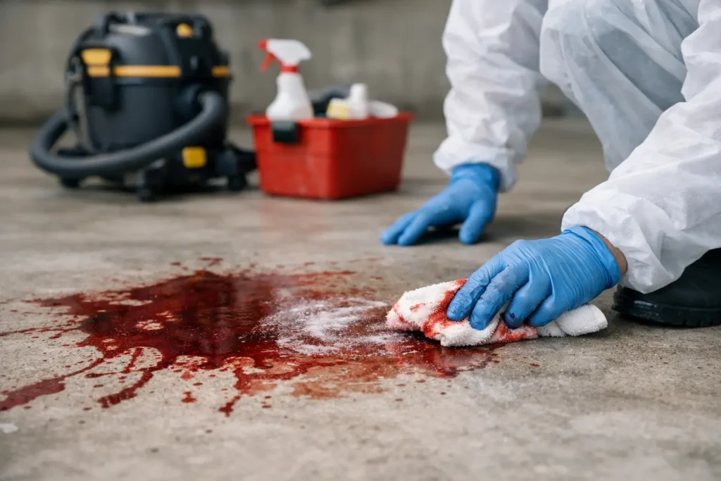 Blood Cleanup From Concrete: What It Takes