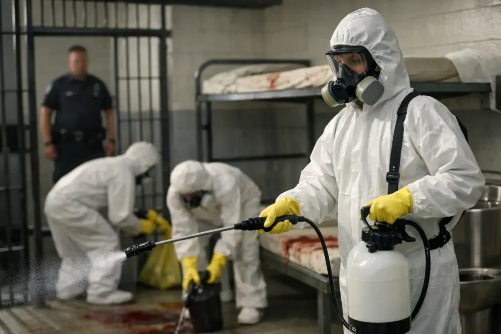 Jail Cell Biohazard Cleaning That Protects Staff