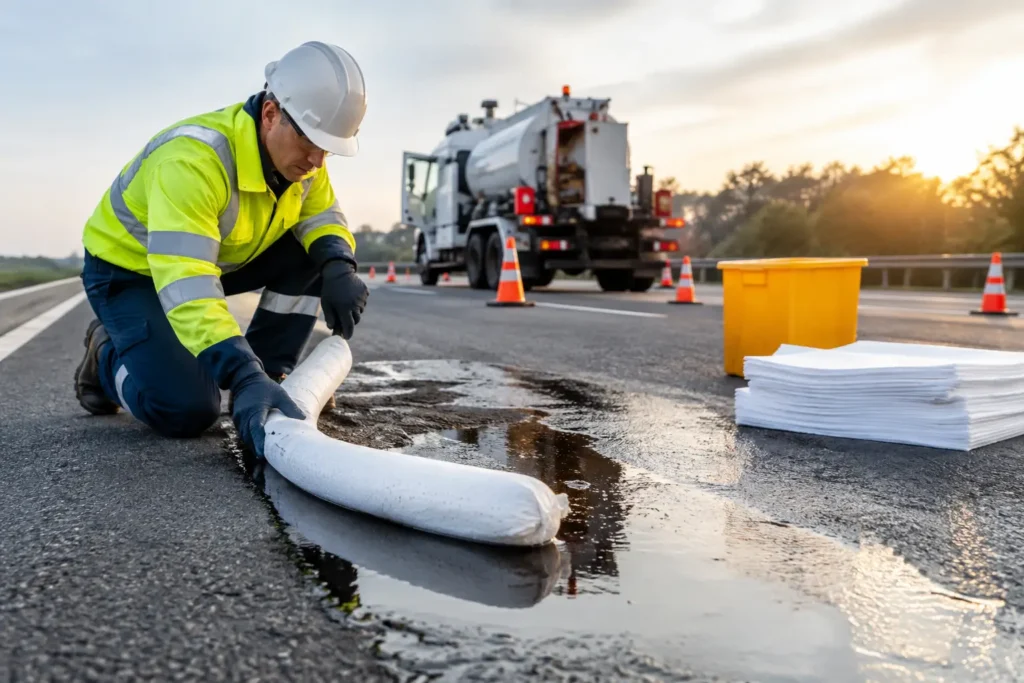 A Roadway Fuel Spill Recovery Example Explained